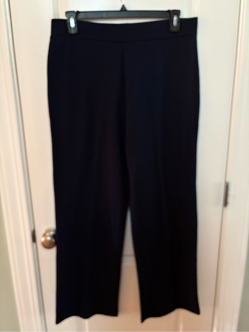 Anne Klein Sport Black Straight-Leg Pull-On Pants
